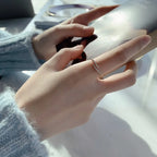 Rose Gold Minimalist Geometric Rings for Women by Taoya