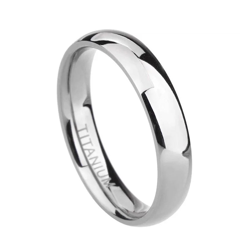 TIGRADE Titanium Wedding Band Classic Rings Silver Black 3-15