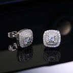 Cubic Zirconia Stud Earrings Huitan E476 Classic Women