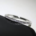 Cubic Zirconia Minimalist Wedding Ring for Women Huitan