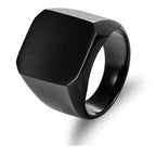 Milangirl Biker Style Signet Square Ring for Men