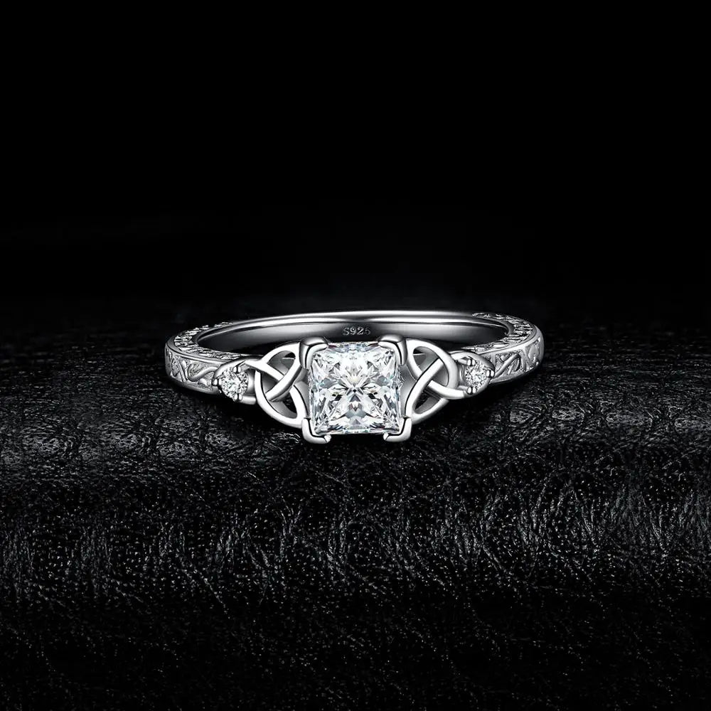 Celtic 925 Sterling Silver Engagement Ring by JewelryPalace