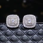 Cubic Zirconia Stud Earrings Huitan E476 Classic Women