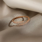 Rose Gold Minimalist Geometric Rings for Women by Taoya
