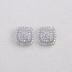 Cubic Zirconia Stud Earrings Huitan E476 Classic Women