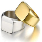 Milangirl Biker Style Signet Square Ring for Men