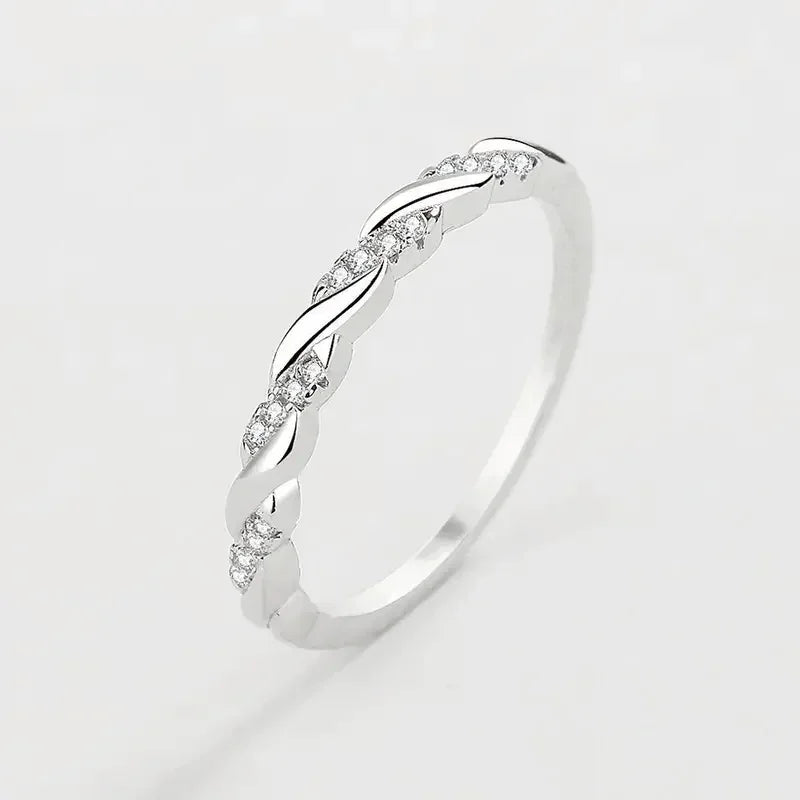Eternity Wedding Band Ring for Women by Huitan