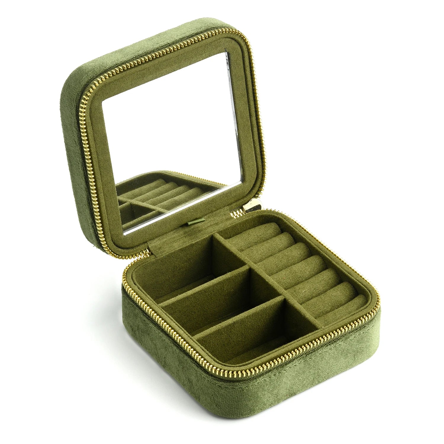 Vintage Velvet Travel Jewelry Storage Ring Box