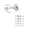 Stainless Steel Crystal Stud Earrings by LUXUSTEEL