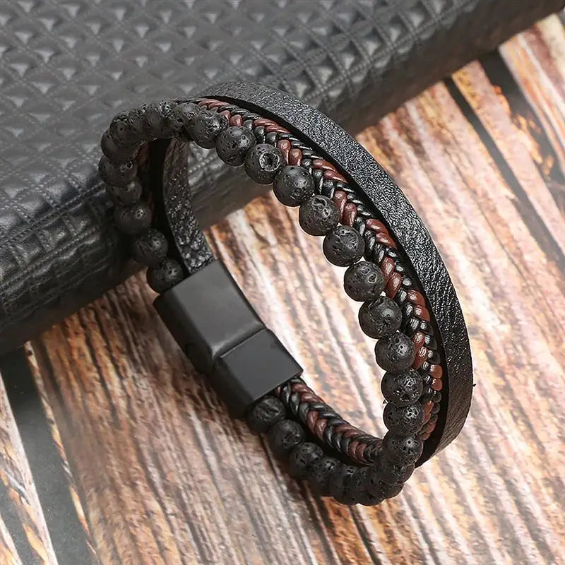 Leather Multi-layer Charm Bracelet for Women