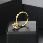 Classic Gold Color Zirconia Wedding Ring for Women R174