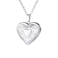 Heart Shaped Pendant Necklace for Women in Rose Gold and Silver