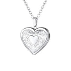 Heart Shaped Pendant Necklace for Women in Rose Gold and Silver