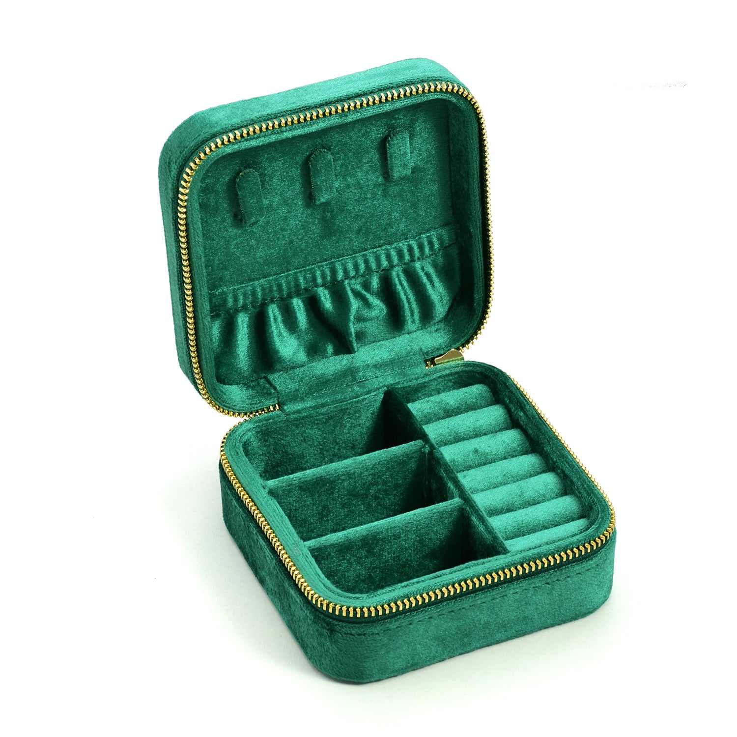Vintage Velvet Travel Jewelry Storage Ring Box