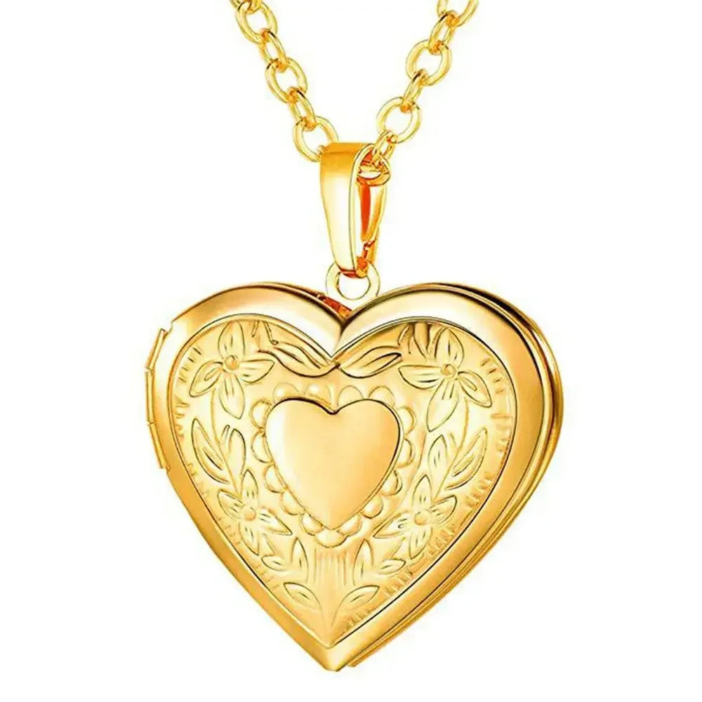 Heart Shaped Pendant Necklace for Women in Rose Gold and Silver