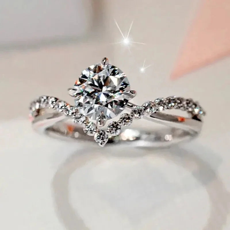 Eternity Wedding Band Ring for Women by Huitan