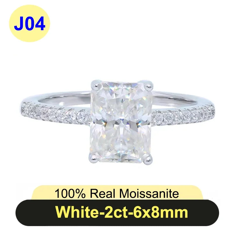 Moissanite Diamond Ring for Women in 925 Silver - PureNew
