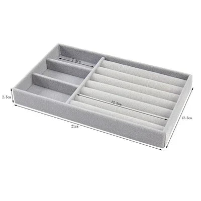 Velvet Jewelry Display Tray Case
