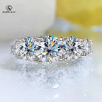 3.6CT Moissanite Wedding Band Ring for Women in Sterling Silver