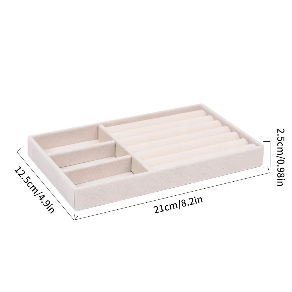 Velvet Jewelry Display Tray Case
