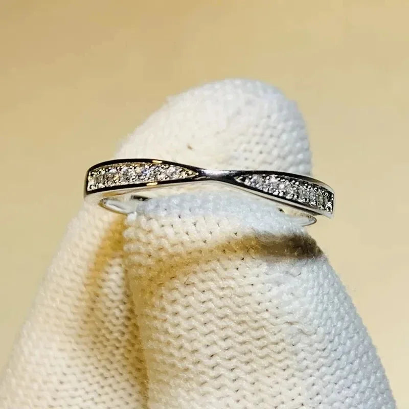 Eternity Wedding Band Ring for Women by Huitan