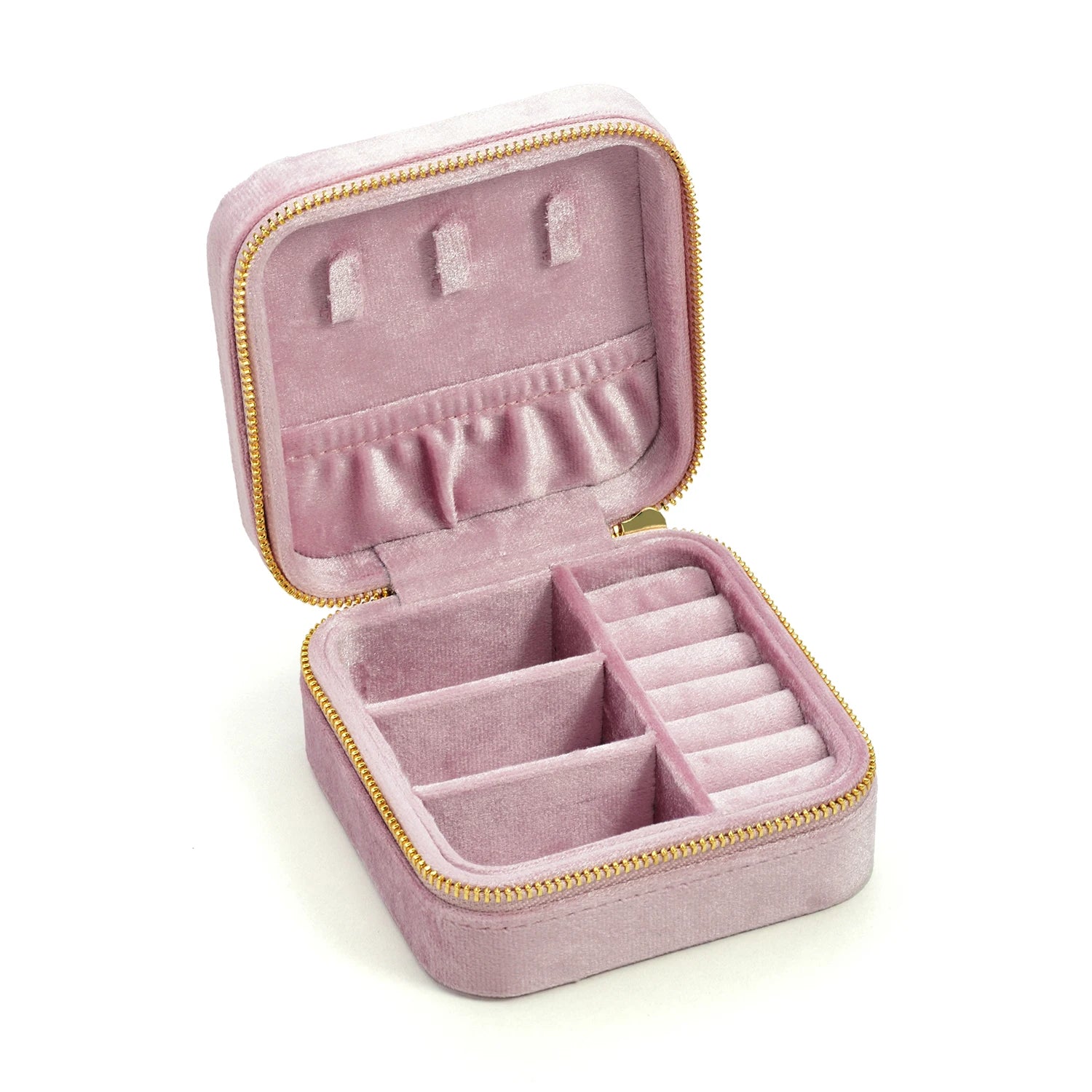 Vintage Velvet Travel Jewelry Storage Ring Box