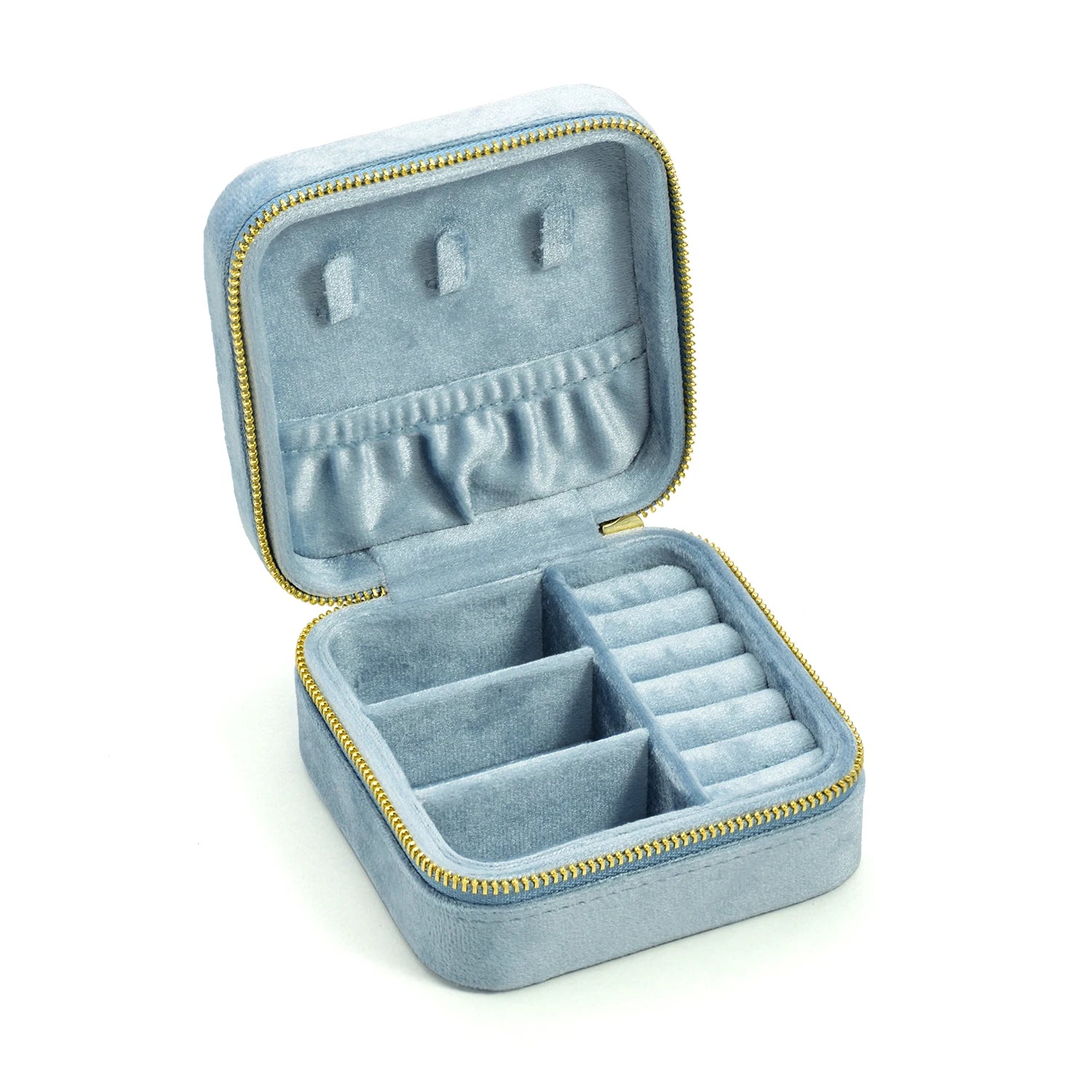 Vintage Velvet Travel Jewelry Storage Ring Box
