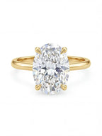 925 Sterling Silver Zircon Oval Stone Ring for Women