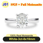 Moissanite Diamond Ring for Women in 925 Silver - PureNew