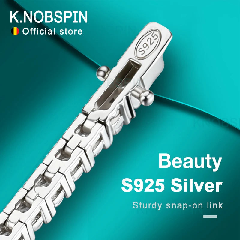 Moissanite Tennis Bracelet by Knobspin in 3mm 4mm 925 Silver