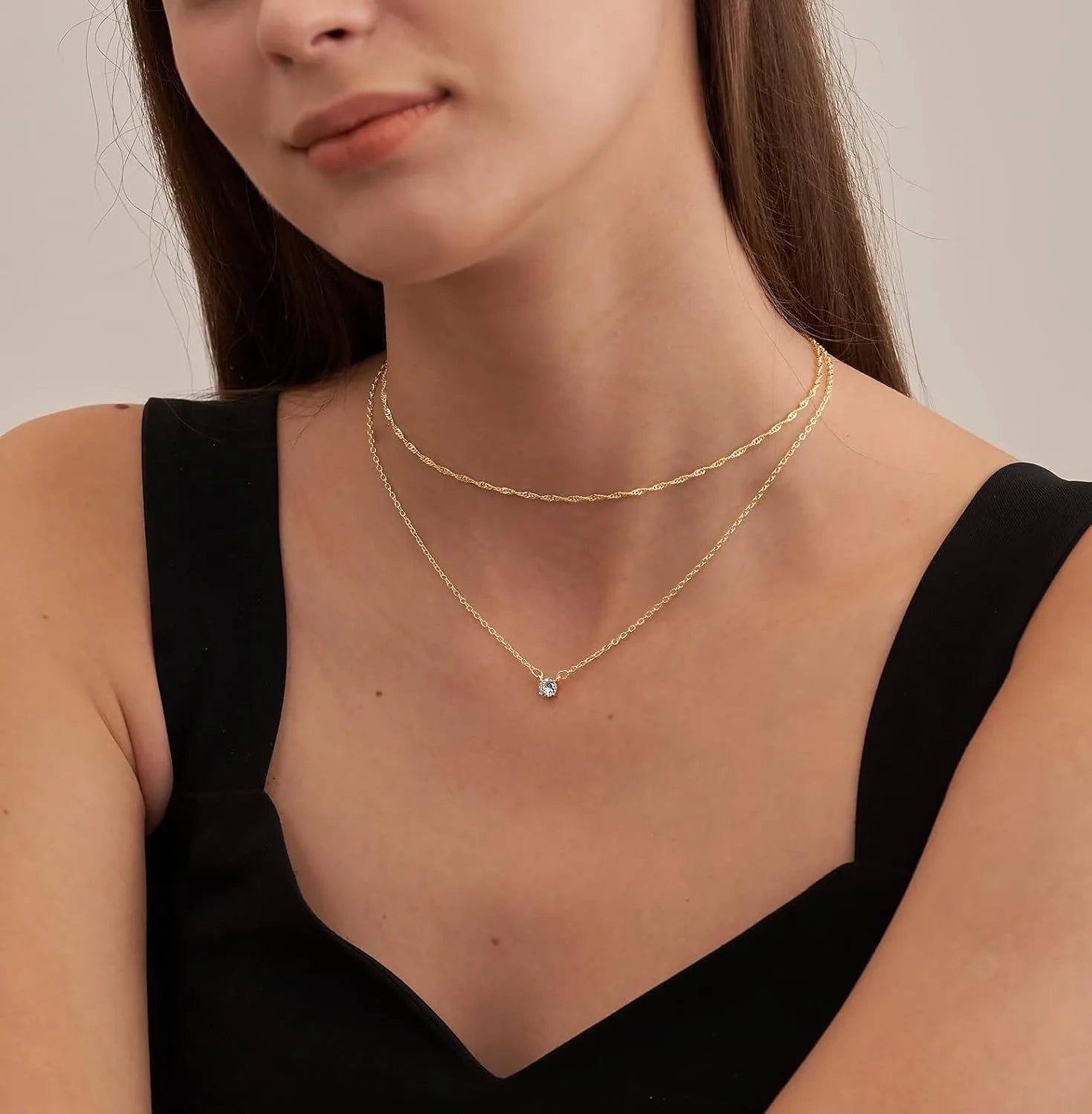 Gold Plated Pendant Necklace for Women - Trendy Choker Jewelry