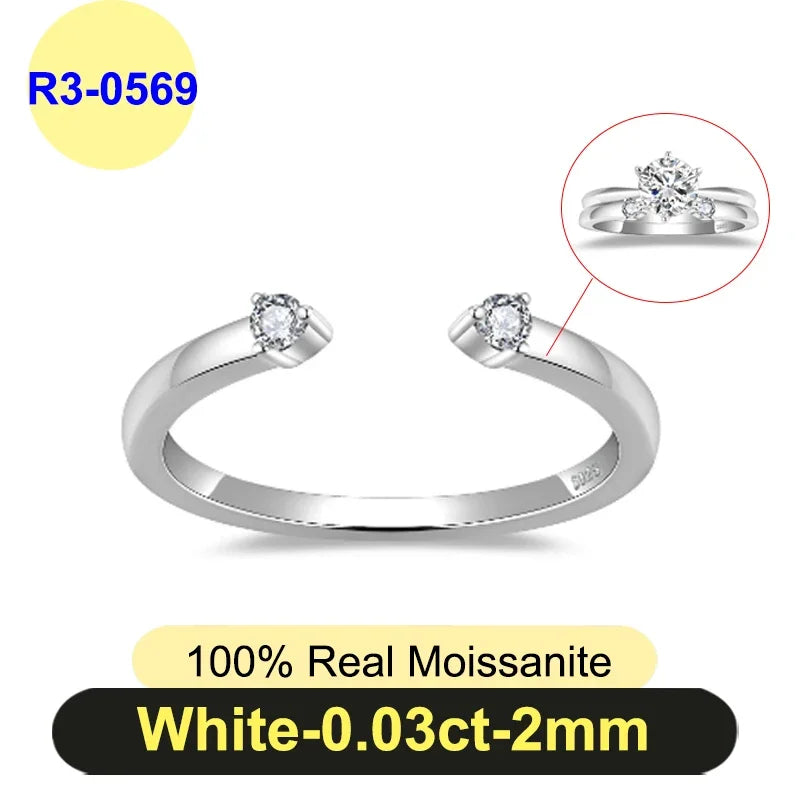 Moissanite Diamond Ring for Women in 925 Silver - PureNew