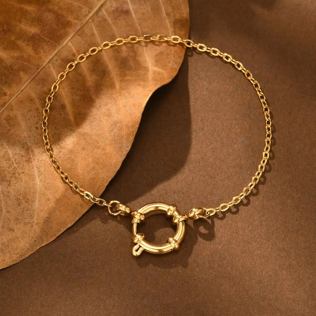 Gold Color Stainless Steel Chain Bracelet for Women