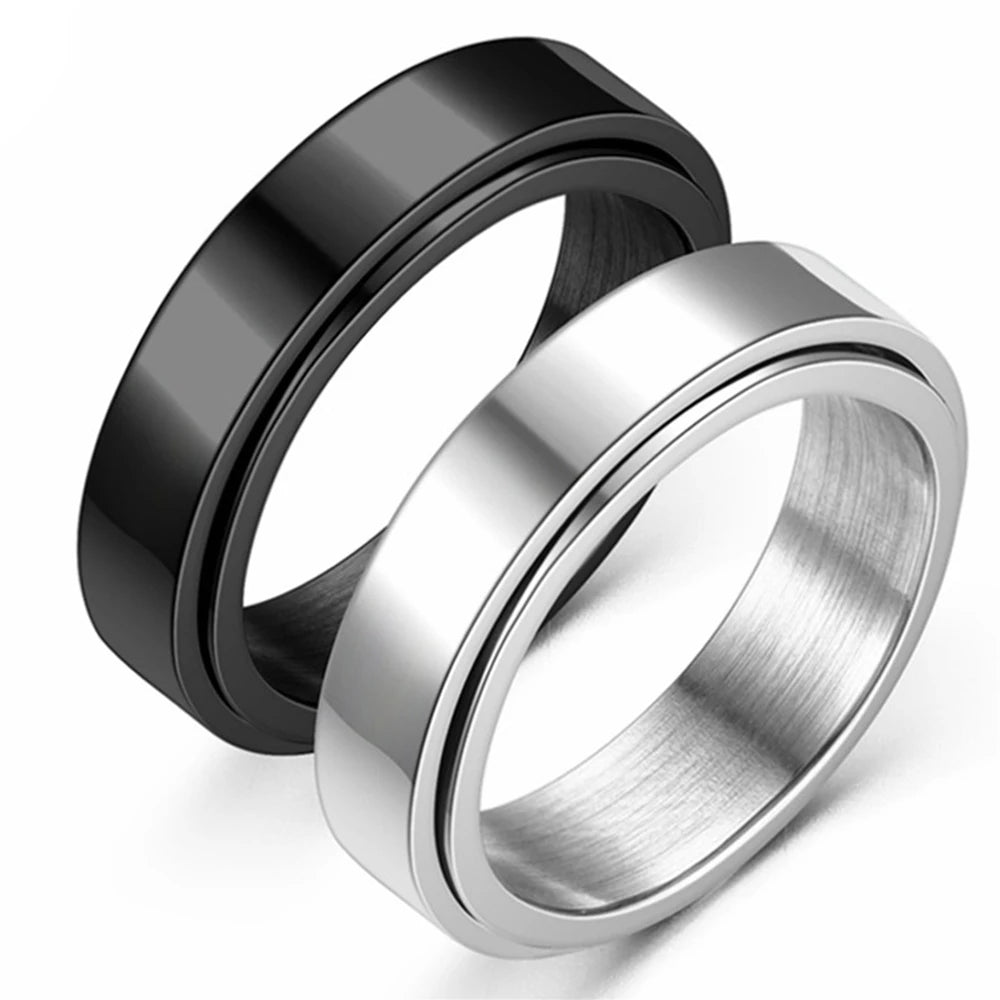 Anxiety Fidget Spinner Stainless Steel Ring for Stress Relief