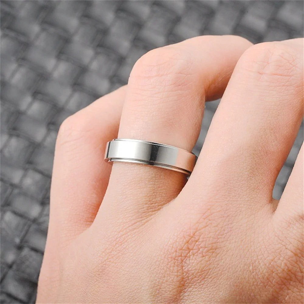 Anxiety Fidget Spinner Stainless Steel Ring for Stress Relief