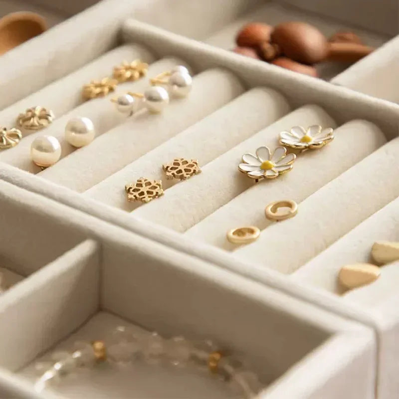 Velvet Jewelry Display Tray Case