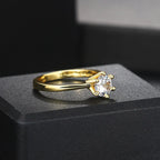 Classic Gold Color Zirconia Wedding Ring for Women R174