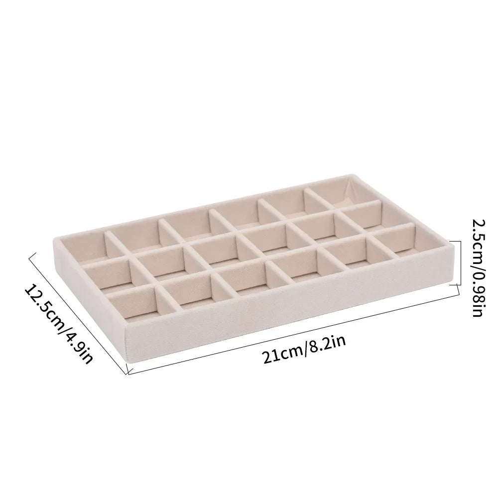 Velvet Jewelry Display Tray Case