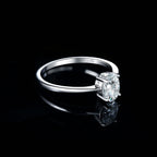 JewelryPalace 925 Sterling Silver Oval Solitaire Engagement Ring