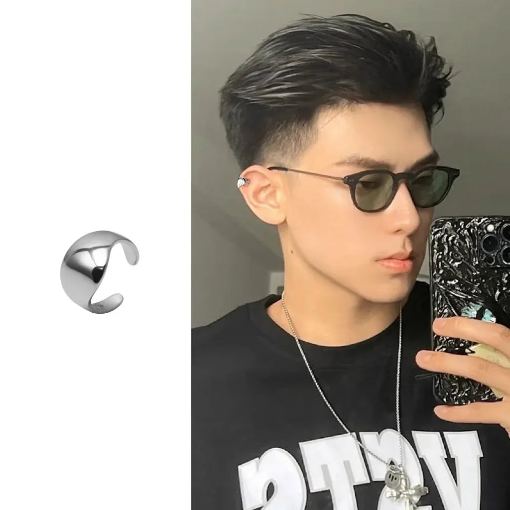 Stainless Steel Clip Earrings for Men and Women Trendy Jewelry