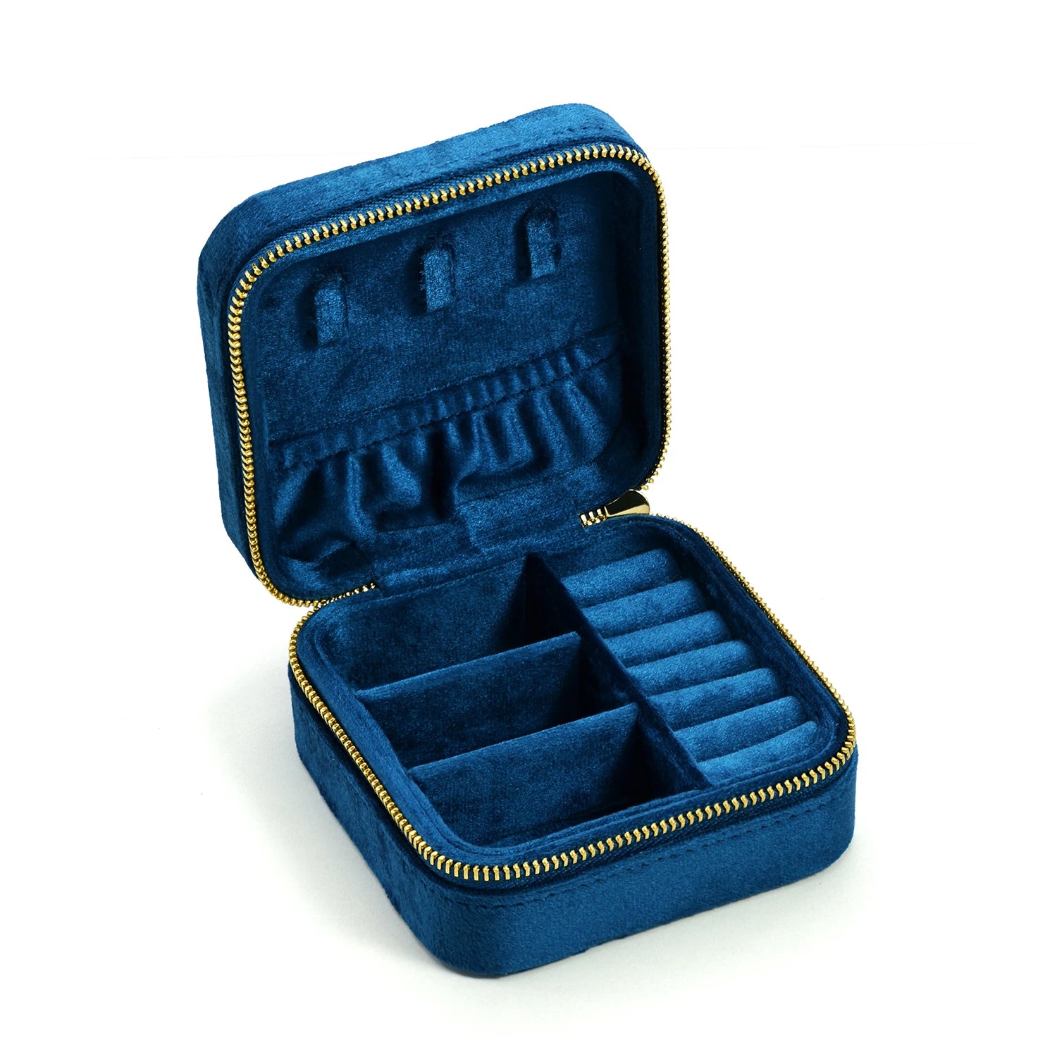 Vintage Velvet Travel Jewelry Storage Ring Box