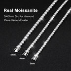 Moissanite Tennis Bracelet 925 Sterling Silver Classic Jewelry