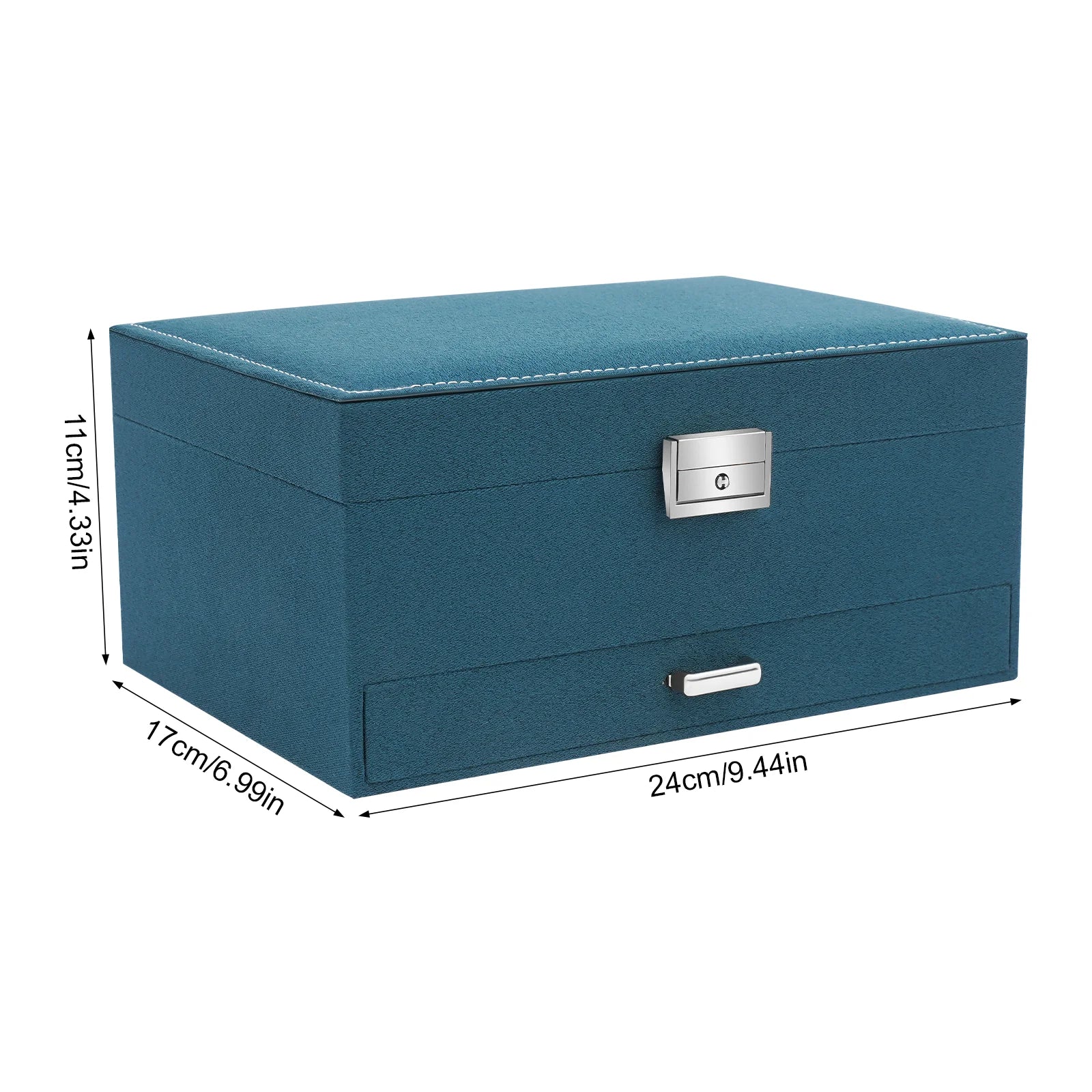 3-Tier Dark Green Jewelry Box