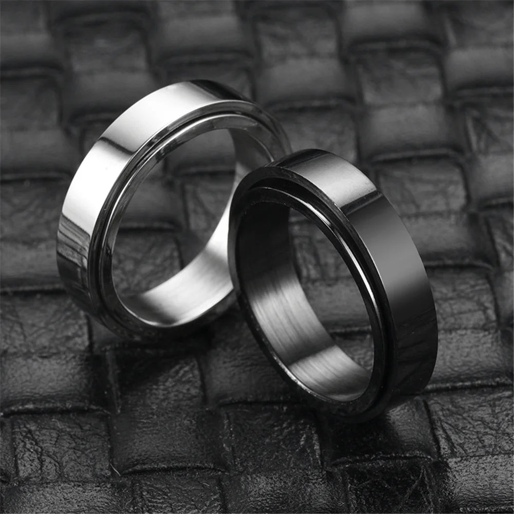 Anxiety Fidget Spinner Stainless Steel Ring for Stress Relief