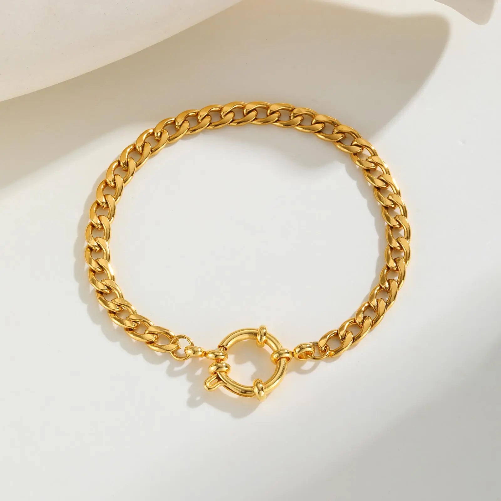 Gold Color Stainless Steel Chain Bracelet for Women