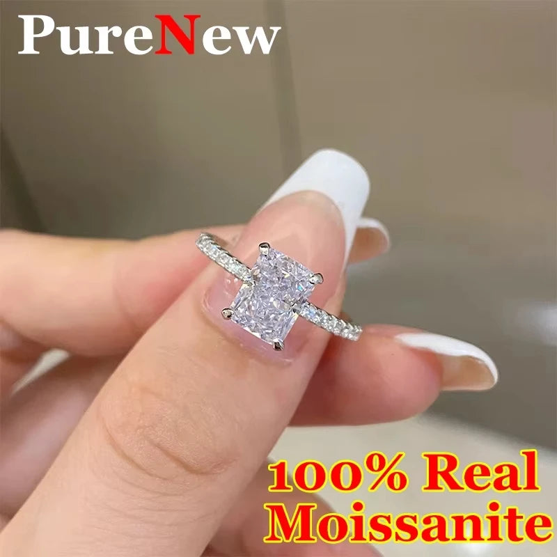 Moissanite Diamond Ring for Women in 925 Silver - PureNew