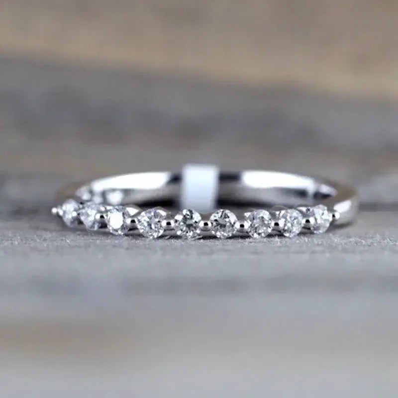 Eternity Wedding Band Ring for Women by Huitan
