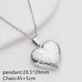 Photo Locket Necklace Pendant Titanium Steel Gold Silver