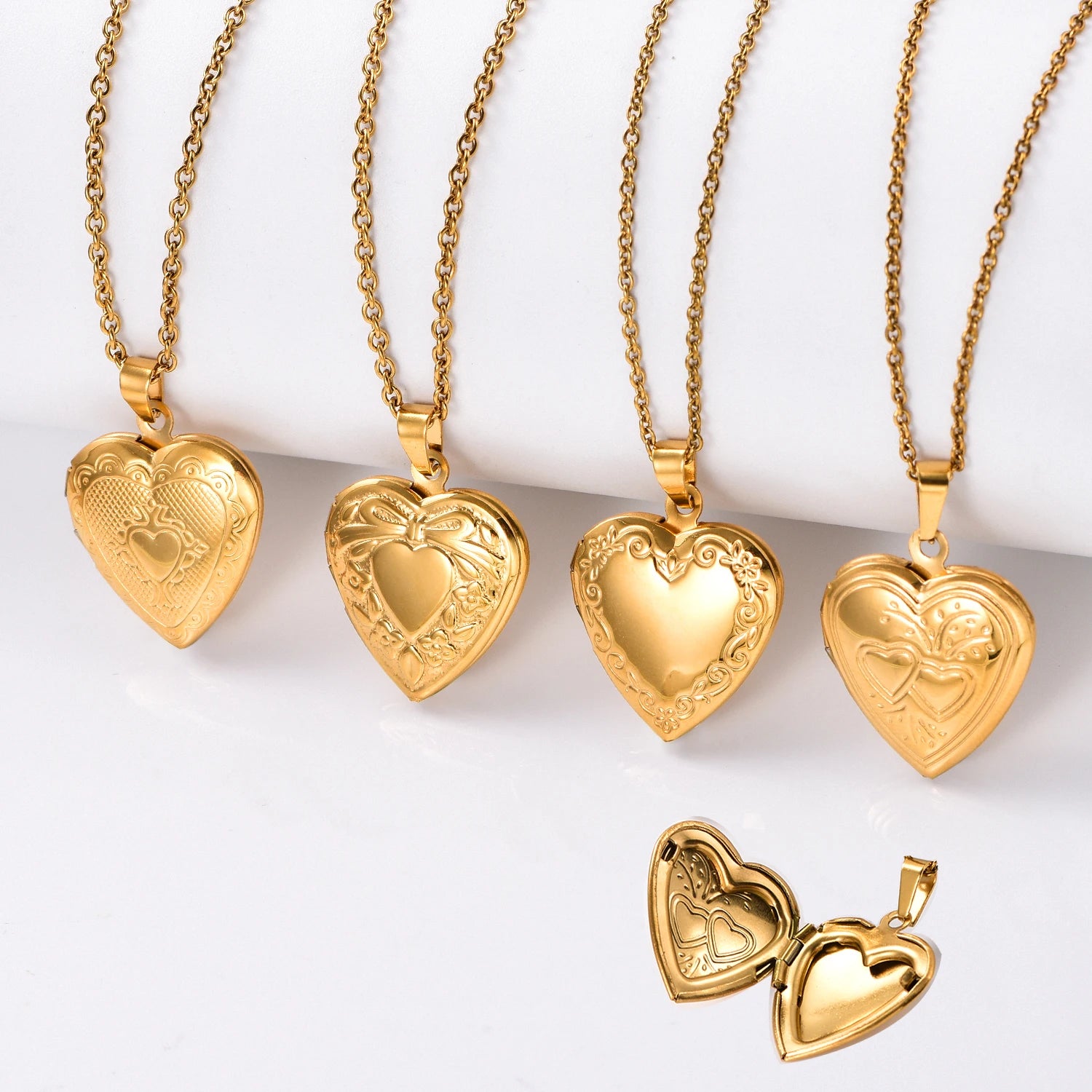 Love Heart Stainless Steel Pendant Necklace by HODARL