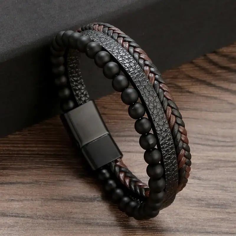 Leather Multi-layer Charm Bracelet for Women